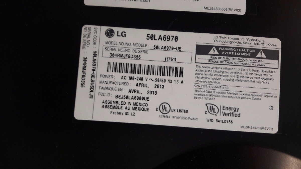 Download Driver: LG 50LA6970 TV LG 50LA6970 TV Treiber Windows XP