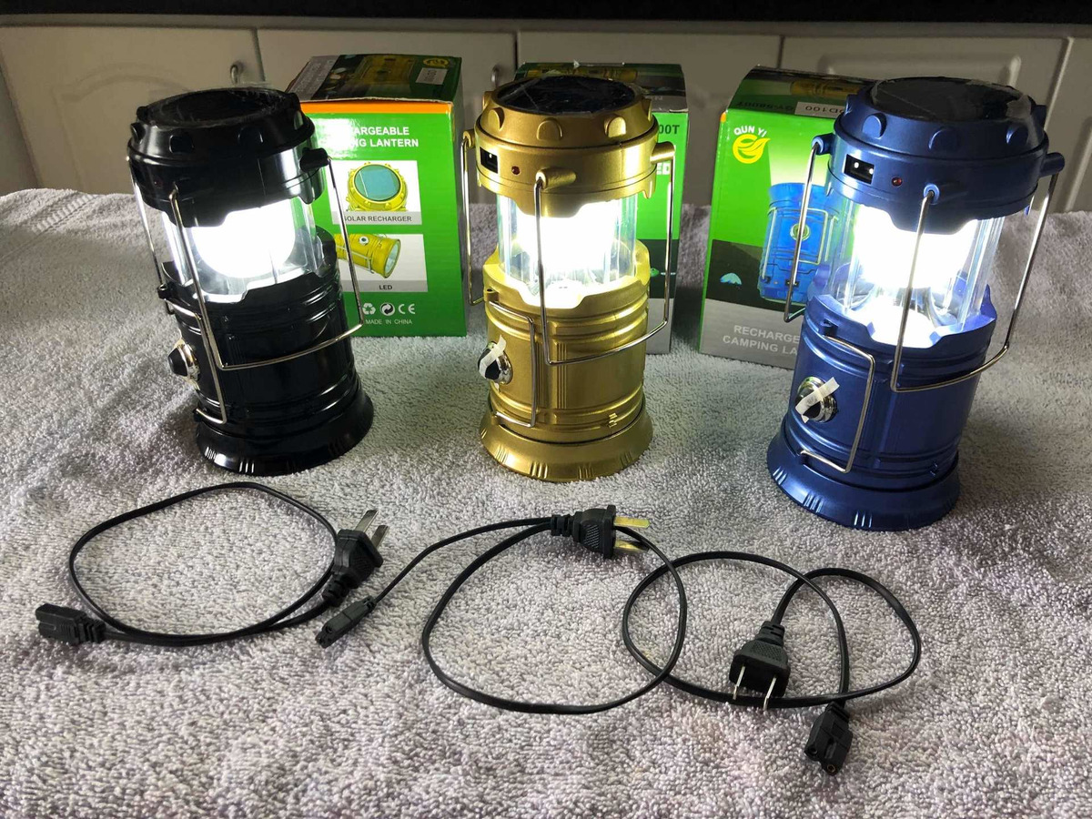 Linternas De Camping LED Linterna Bater/ía Recargable Accionado por El Panel Solar Y La Carga del USB L/ámpara Plegable para