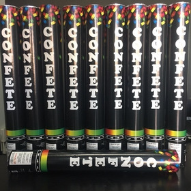 Lança Confete 38cm Cores - Kit 5 Unidades Festas Formaturas