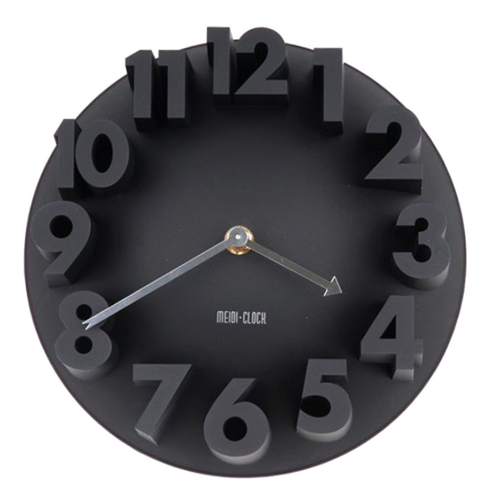 Large 24x10cm Modern Wall Clock Home Decor Round Number Time Wall Clock Home Decor Round Number