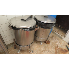 Lata De Lixo Grande Aço Inox 304 P/ Cozinha Industrial Usado