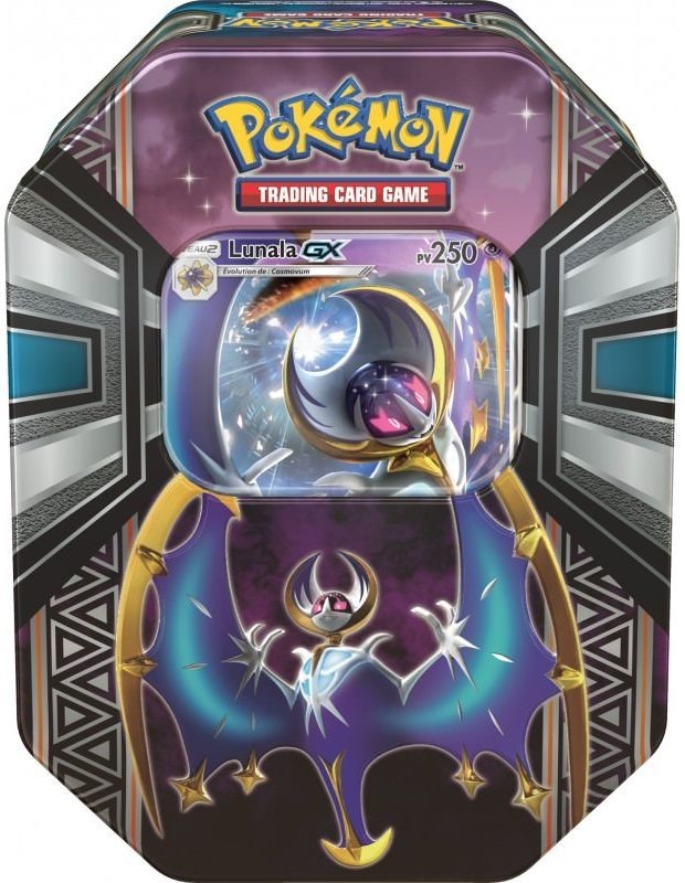 Lata Pokémon-gx Lendas De Alola Lunala + 5 Brindes - R$ 60 