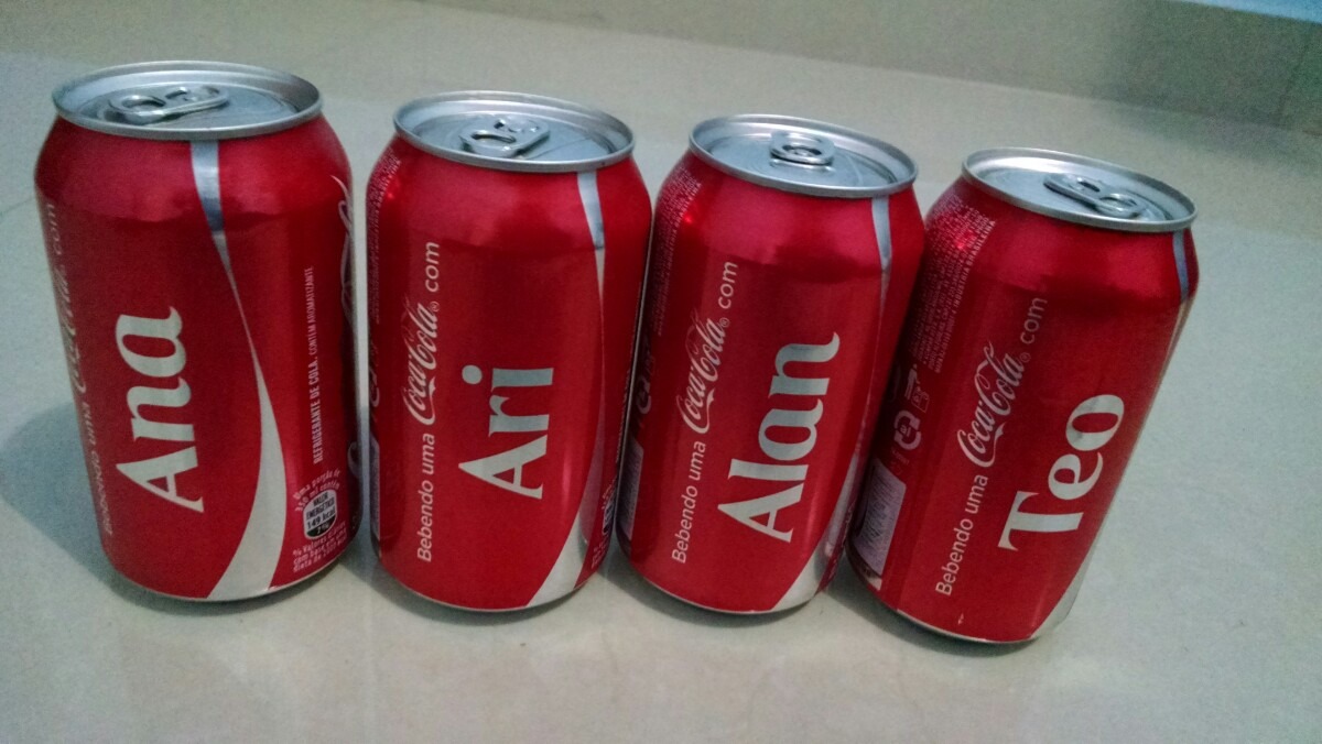 Latas Coca Cola Com Nomes Cheias - R$ 25,00 em Mercado Livre