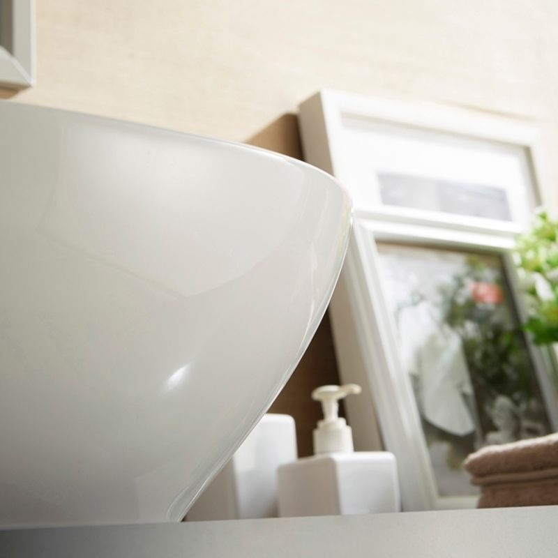 Lavamanos Para Baño Ceramico Con Recipiente Ovalado - $ 2,000.00 en