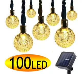 Led Light Series 12m 100 Focos Decorativos Luz Solar