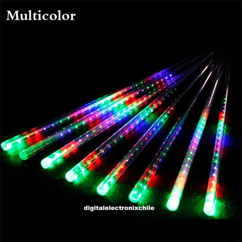 led multicolor 8 tubos 50 cm lluvia en secuencia movimiento