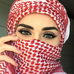 Lenço Árabe - Islâmico - Kafiya - Keffiyeh - Vermelho