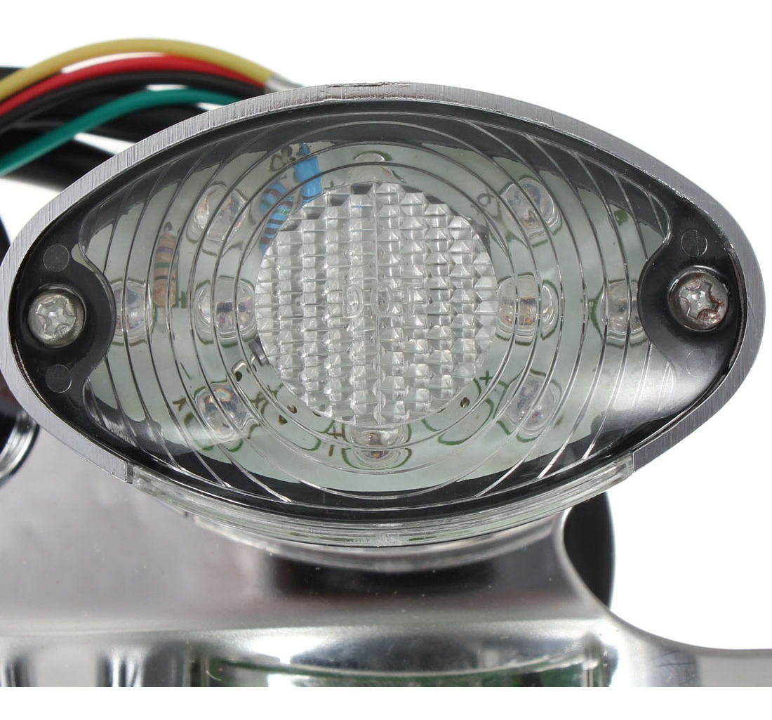 Motocicleta Placa Mount Holder Suporte Com Led Licença Freio Tail Lights