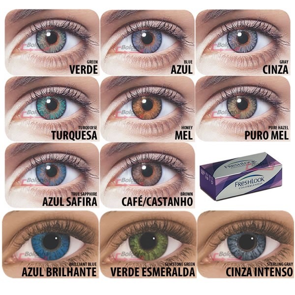 Lentes De Contato Com Grau Goiania Lentes De Contato Freshlook Colorblends Original Com Grau - R$ 79,90 em