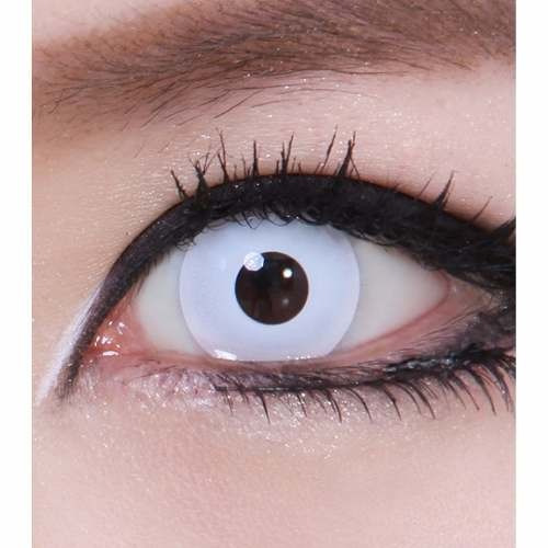 Lente De Contato Branca Cega Lentes De Contato Branca Par Anual C/estojo Gratis - R$ 99,00 em