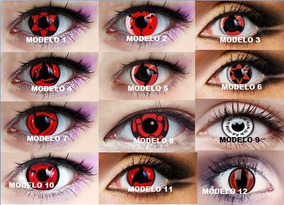 Lentes De Contato Coloridas Sharingan Naruto Anual Cosplay