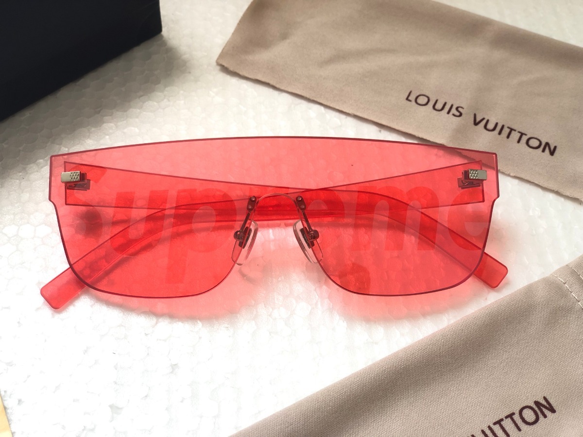 Supreme x Louis Vuitton LV City Mask SP Sunglasses Red 100% Authentic Japan