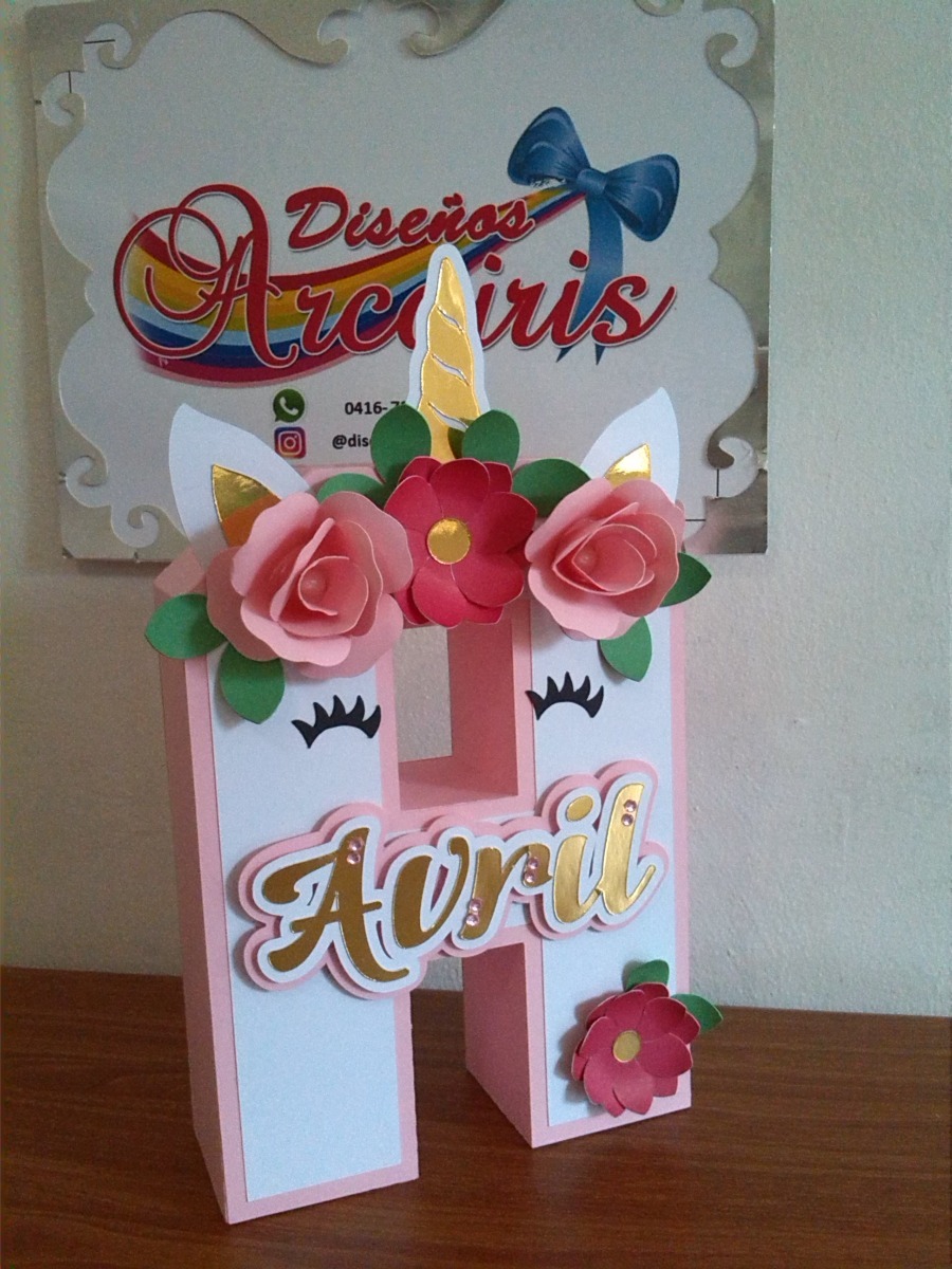 nombre decorado unicornio letras 3d de 21 cm decoradas nombre frontal unicornio nombre decorado unicornio letras 3d de 21 cm decoradas nombre frontal unicornio