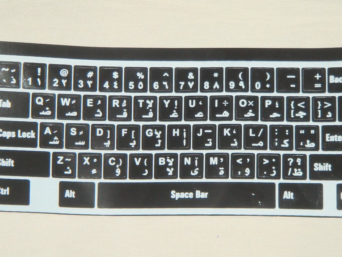 Letras Adesiva Árabe & Ingles Para Teclado Do Notebook ,pc Letras Adesiva Árabe & Ingles Para Teclado Do Notebook ,pc