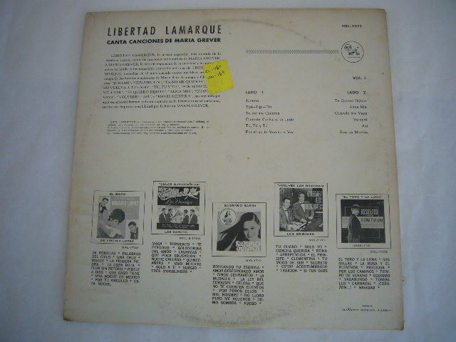 Libertad Lamarque 1956 Lp Canta Canciones De Maria Grever - $ 299.00 en Mercado Libre