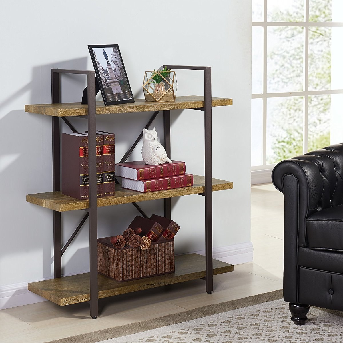 Librero Repisa De Madera Con Hierro Estilo Industrial Mod Ux - $ 4,500.