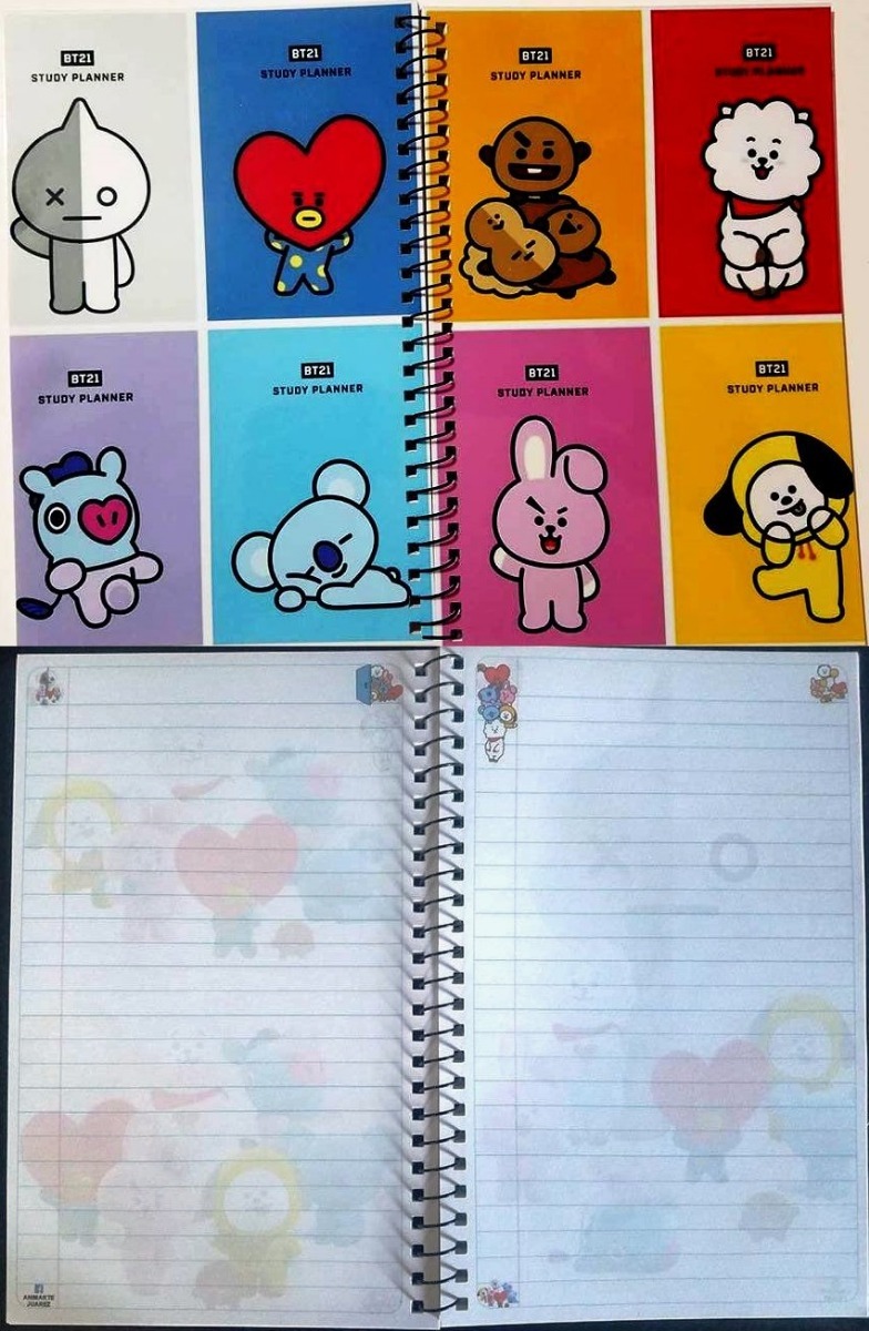 Libreta Bt21 Mascotitas Bts V5 Kpop Coreano - $ 89.00 en 