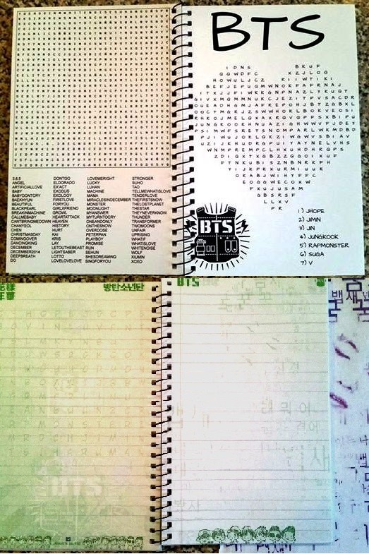 Libreta Bts Kpop Coreano Sopa Letras Cuaderno - $ 79.00 en 