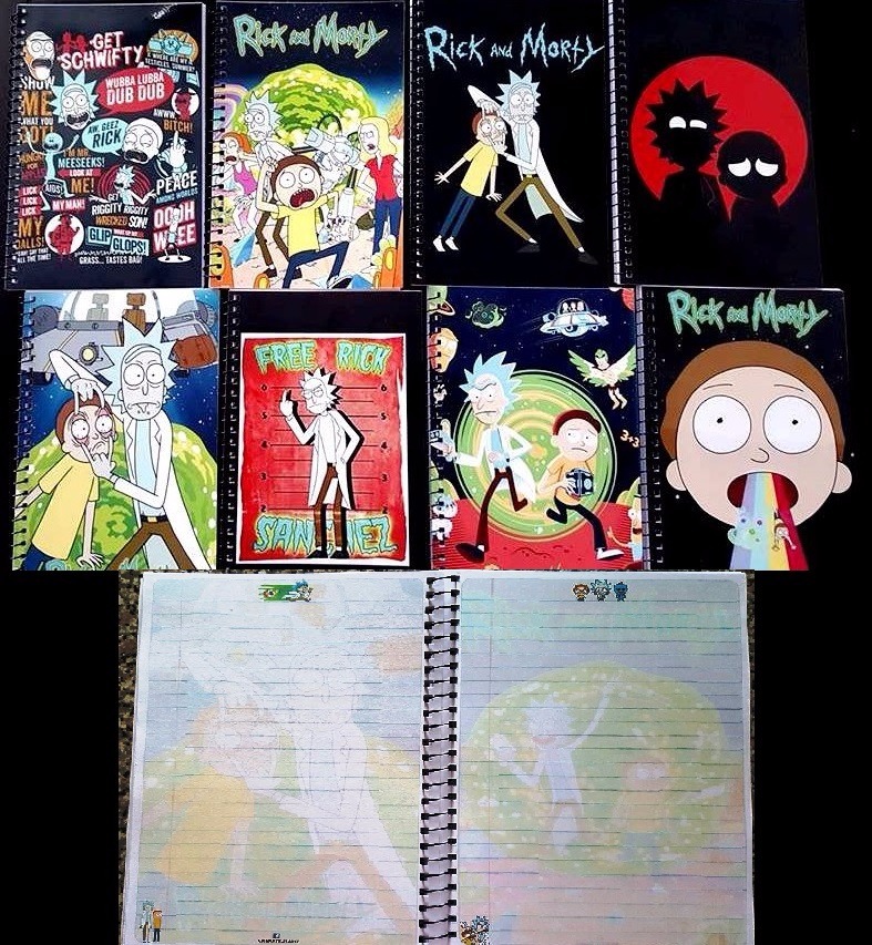 Libreta Rick Morty Cartoon Network Hojas Adornadas 