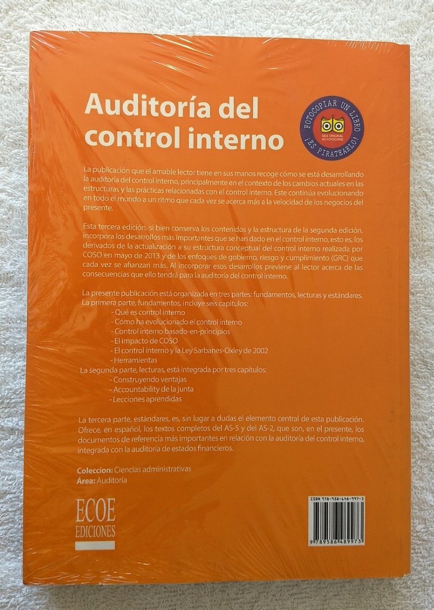 Jabeth Wilson Sermón petróleo Libro Auditoria Del Control Interno / 3ra Edicion - $ 49.990 en ...