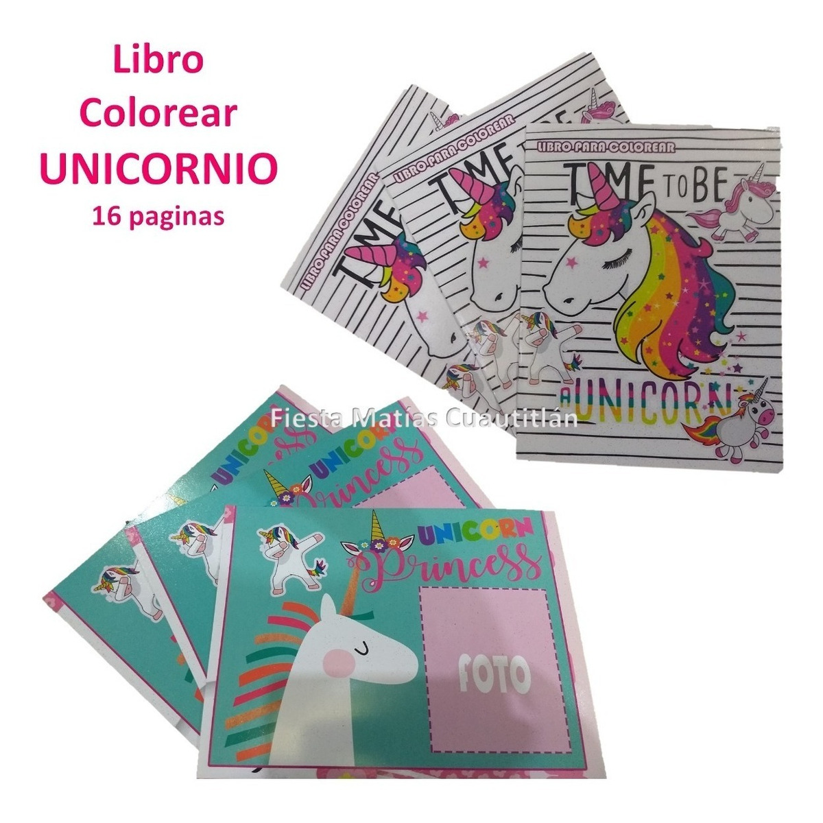 Libro Colorear Unicornio Pony Little Fiesta Niña 20 Piezas Libro Colorear Unicornio Pony Little Fiesta Niña 20 Piezas