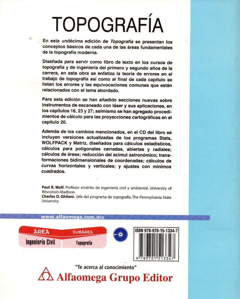 Libro De Topografia Con Cd Ingenieria Civil Usado Bs 1 892 808