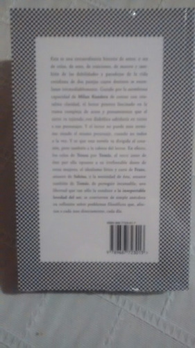 Libro La Insoportable Levedad Del Ser Milan Kundera