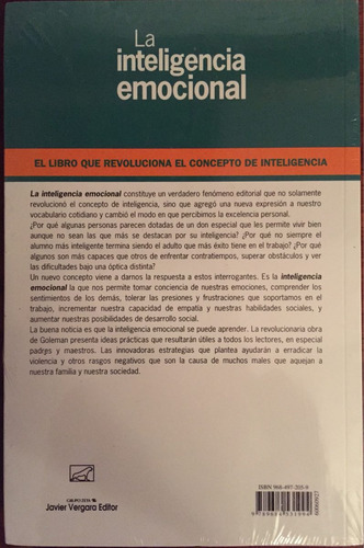 inteligencia emocional daniel goleman 1995 inteligencia emocional daniel goleman 1995