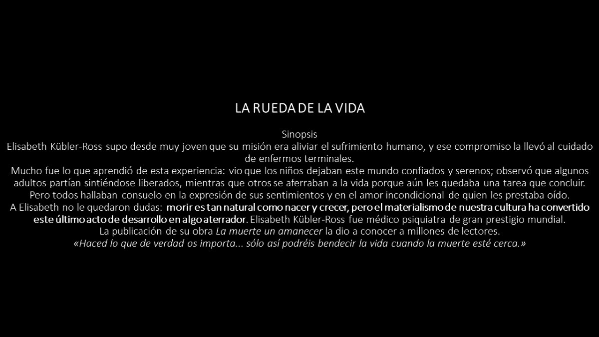 ... la vida elisabeth kübler-ross. Cargando zoom.