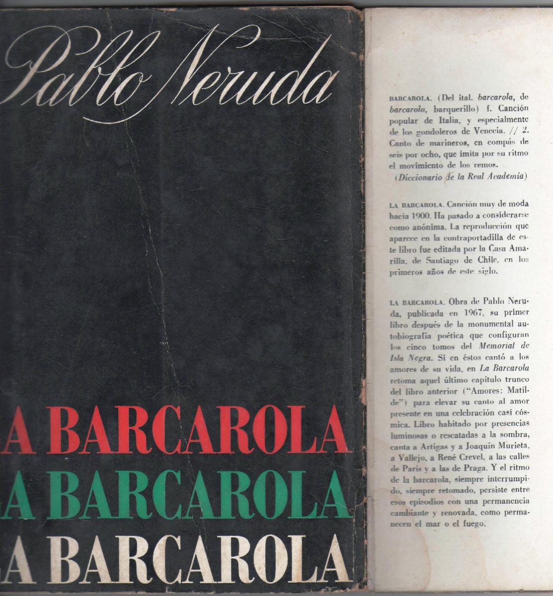 Libro Pablo Neruda La Barcarola 55 000 En Mercado Libre