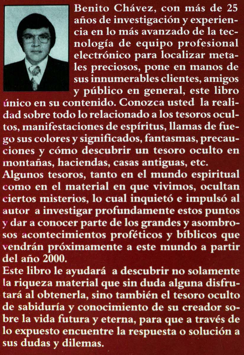 libro tesoros ocultos benito chavez