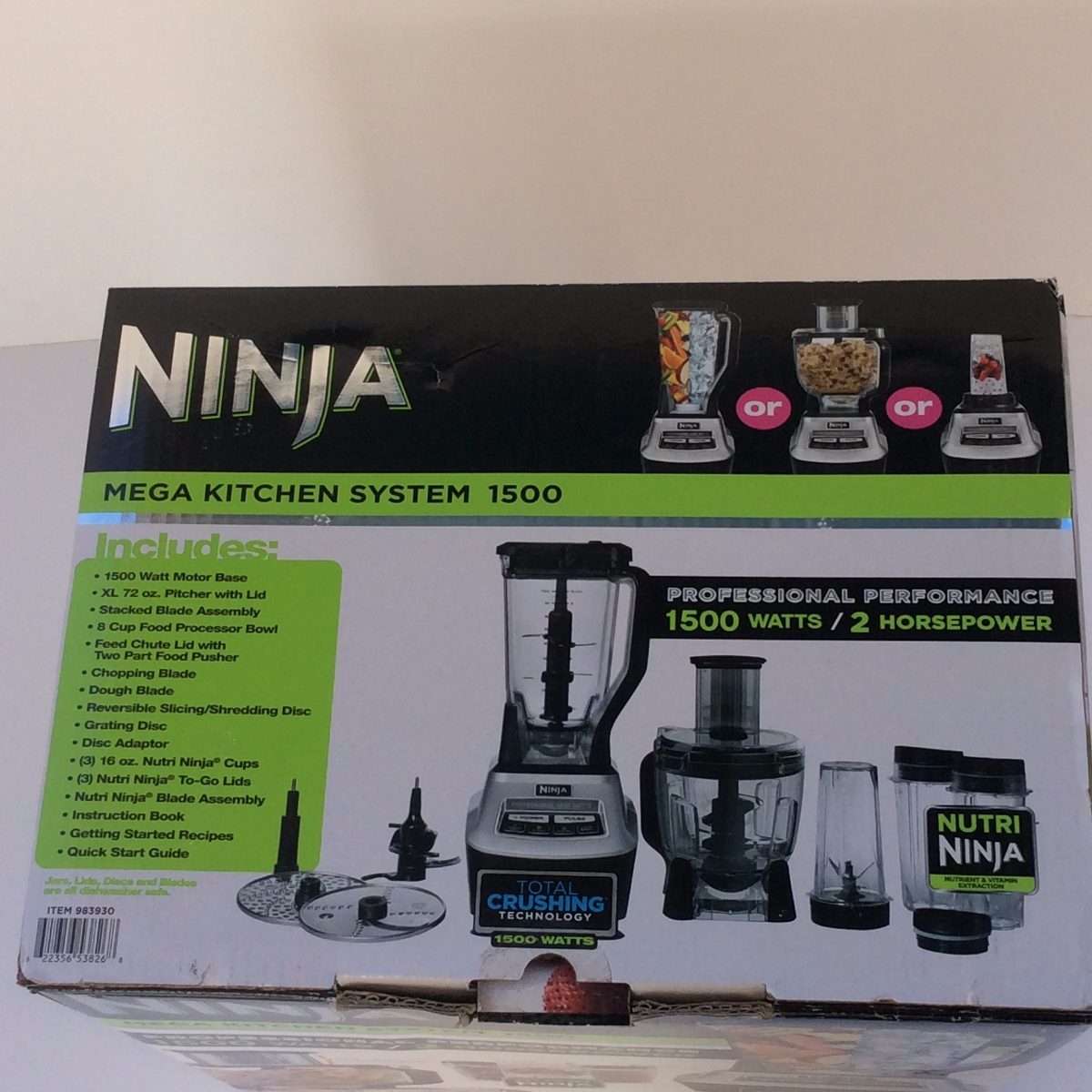 Licuadora Ninja Mega Kitchen System 3 En 1 1500 W 2 Hp