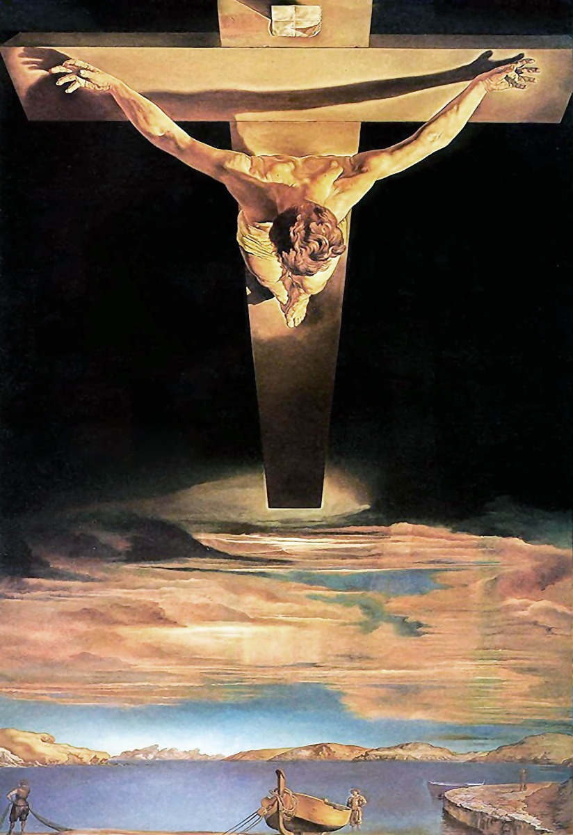Lienzo Tela Cristo San Juan De La Cruz Salvador Dalí 86x120 96000