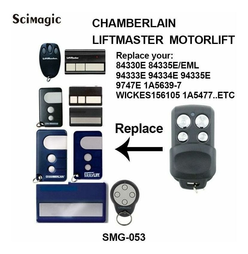 94334E compatible télécommande 433,92Mhz 94330E 94333E Liftmaster 94335E