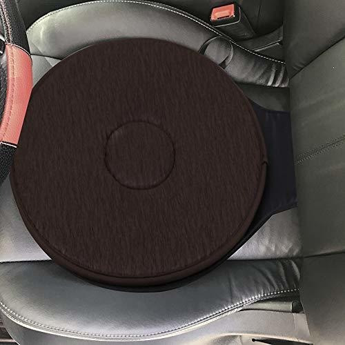 Princepalace Co Th Limmyun Swivel Seat Cushion Diameter 40cm Brown 360 Rotation Pad Ultra Thin Flexible For Car Office Chair Home Use Baby Cushions - Luxury Car Seat Cover For Pets By Elevate