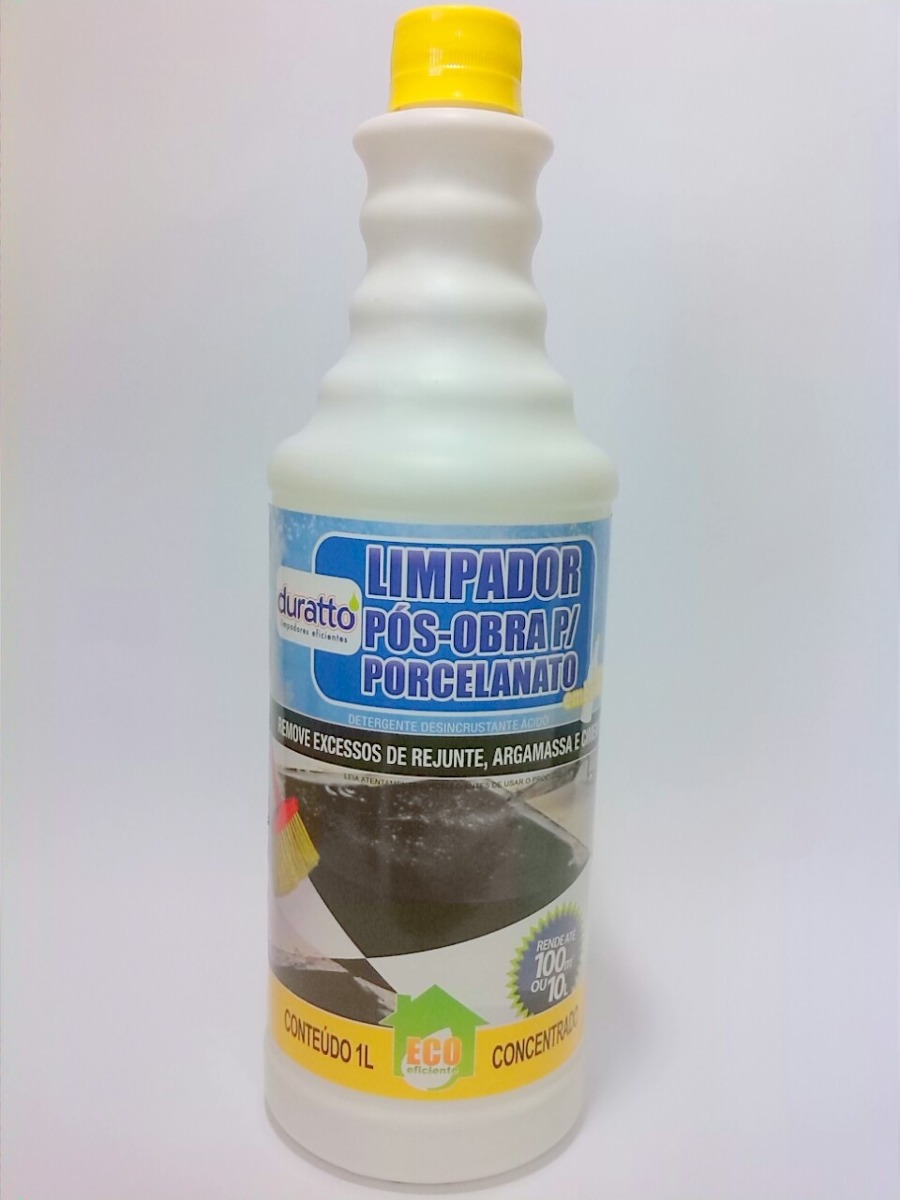 Produto Para Limpeza De Cerâmica Limpador De Porcelanato Pós Obra Duratto 1l - R$ 47,58 em Mercado Livre