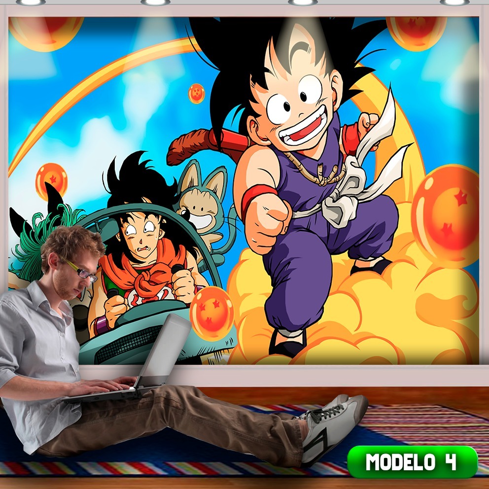 Lindo Papel De Parede Adesivo Dragon Ball Z Dbz 200x100mt R 119