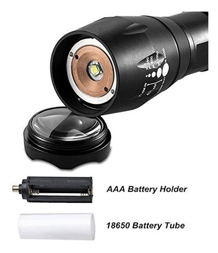 ON THE WAY Adjustable Focus A100 XML T6 LED Flash Light TRTA003733 Ultra Bright Flashlight