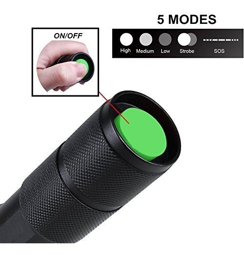 ON THE WAY Adjustable Focus A100 XML T6 LED Flash Light TRTA003733 Ultra Bright Flashlight