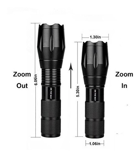 ON THE WAY Adjustable Focus A100 XML T6 LED Flash Light TRTA003733 Ultra Bright Flashlight