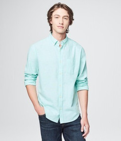 camisa verde agua hombre