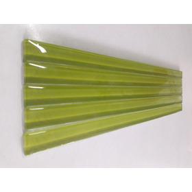 Listel De Vidrio Atena 1,5x30 Cm Verde Manzana - Ypf