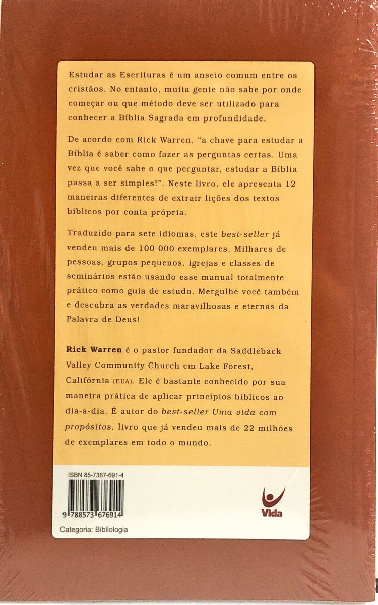Livro 12 Maneiras De Estudar A Bíblia Sozinho - Rick Warren - R$ 41,99 ...