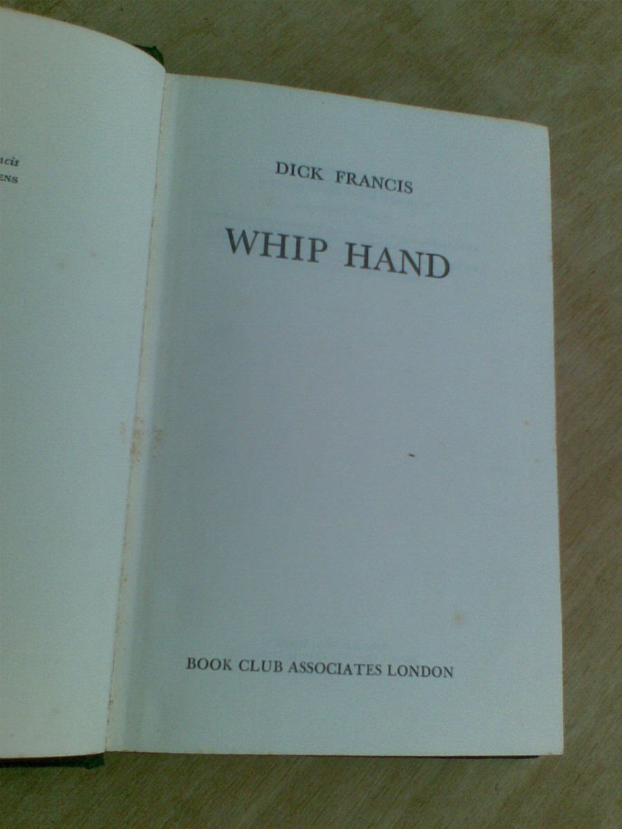 Uk Smoking Models Whip Hand Dick Francis
