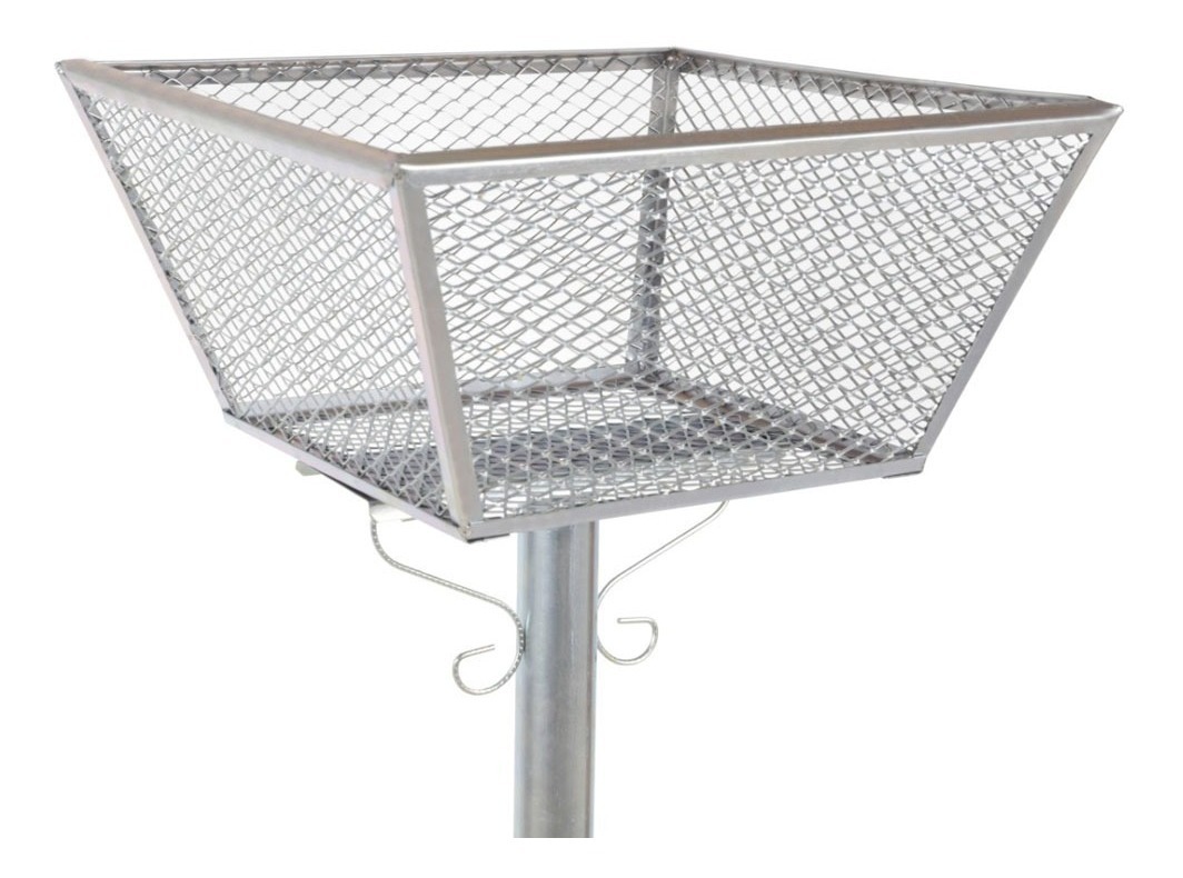 Cesto De Lixo Para Rua Lixeira De Rua Modelo Tela Expandida De 48x48cm - R$ 155,00 em Mercado