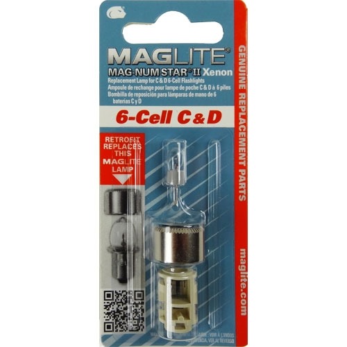 MAGLITE MAG-NUM STAR XENON REPLACEMENT LAMP FOR C & D 2 CELL FLASHLIGHT LOT OF 2