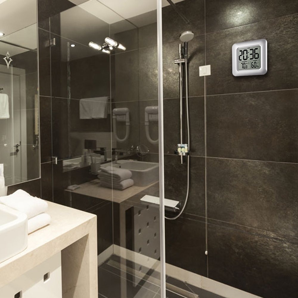 Lo Hicieron Baldr Lcd Cuarto De Baño Ducha Impermeable Reloj ... Lo Hicieron Baldr Lcd Cuarto De Baño Ducha Impermeable Reloj ...