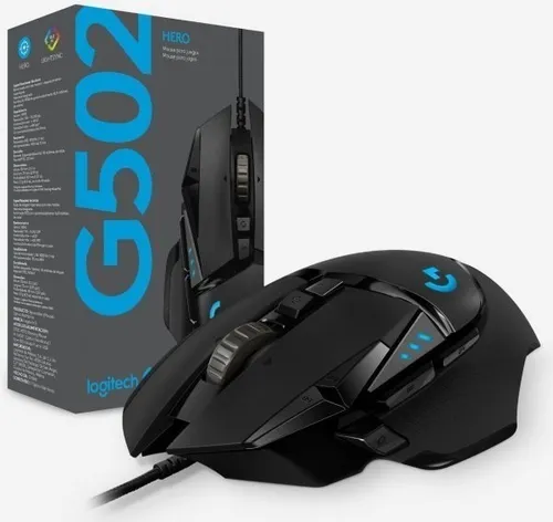 Logitech G502 Hero Mouse 11 Botones Gamer 16k Dpi Rgb Sensor