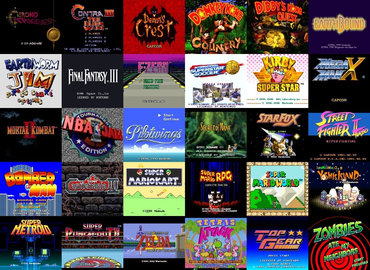 Los Mejores 215 Juegos De Super Nintendo Snes Para Tu ...