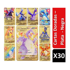 Lote 30 Cartas Pokemon Metalicas  V Vmax Gx (oro Y Platino)
